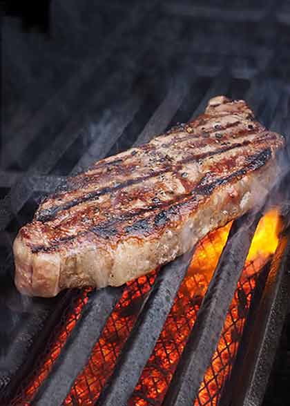 Mouthwatering grilled beef steak