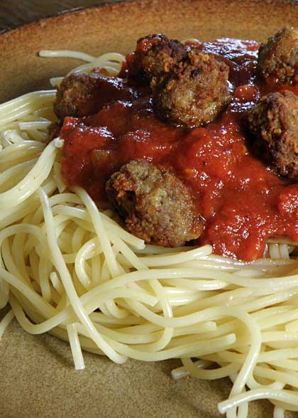 Spaghetti with Beef Meatballs